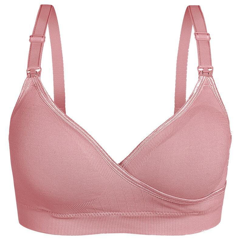 Plus-size nursing bra with front clasp French style for pregnant women and nursing mothers
