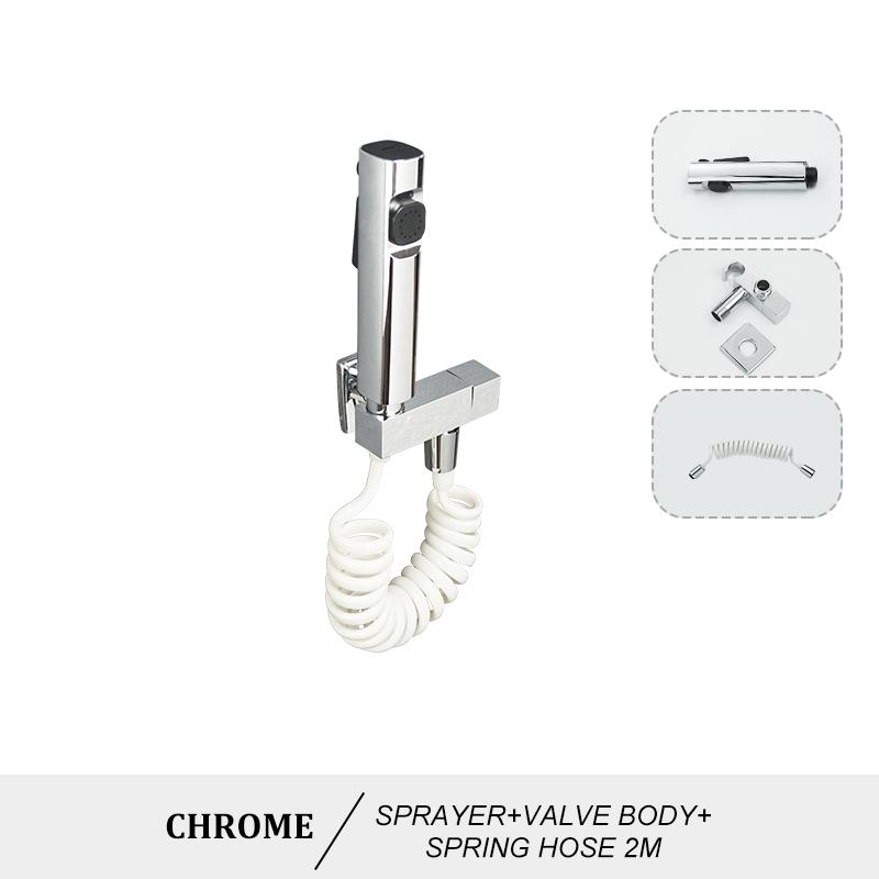 Black Toilet Bidet Nozzle Set Nozzle Gun Shower Handheld Bidet Faucet Portable Toilet Bidet Sprayer Household Hose Self-Cleaning