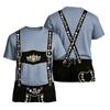 Heren Vintage Festival Print Korte Mouw T-shirt Losse Pasvorm Casual Zomer Dagelijks Top Retro Patroon Ontwerp