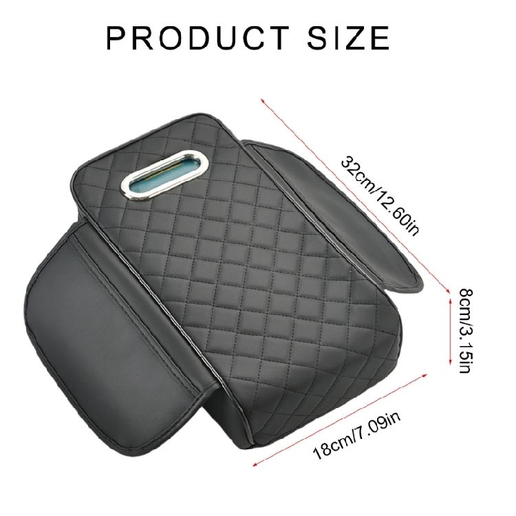 Car Armrest Cushions with Hand Storage Microfiber Leather Practical Car Armrest Pad with Integrated Tissue Dispenser