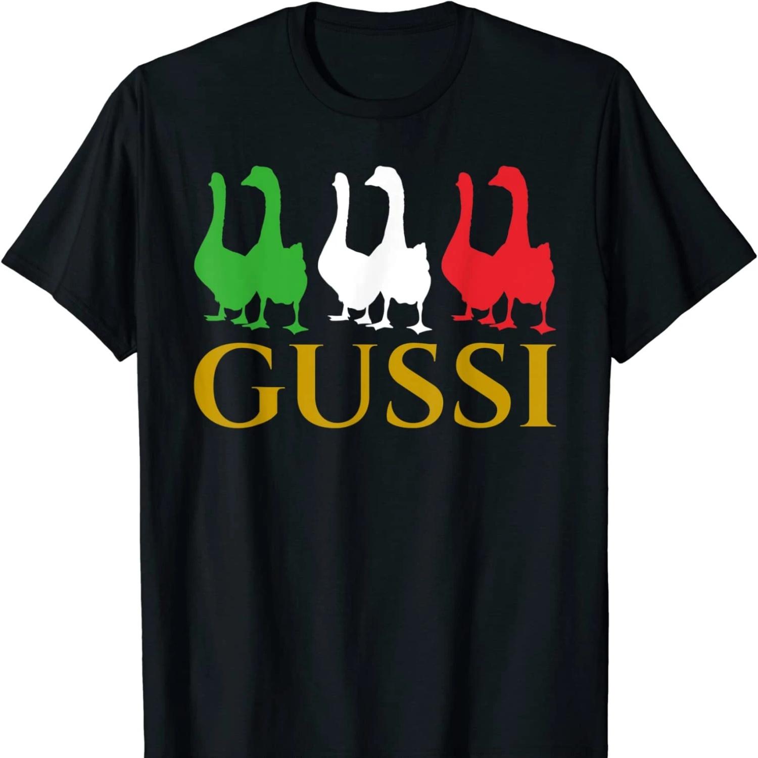 Gussi Russia Russian Geese Saying T Shirt New 100% Cotton Short Sleeve O-Neck T-shirt Casual Mens Top S чёрный