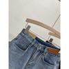 2026 New Women's High-Waisted A-Line Denim Shorts: Summer Thin Style, Loose & Slimming Wide-Leg Design for Pear-Shaped Figures
