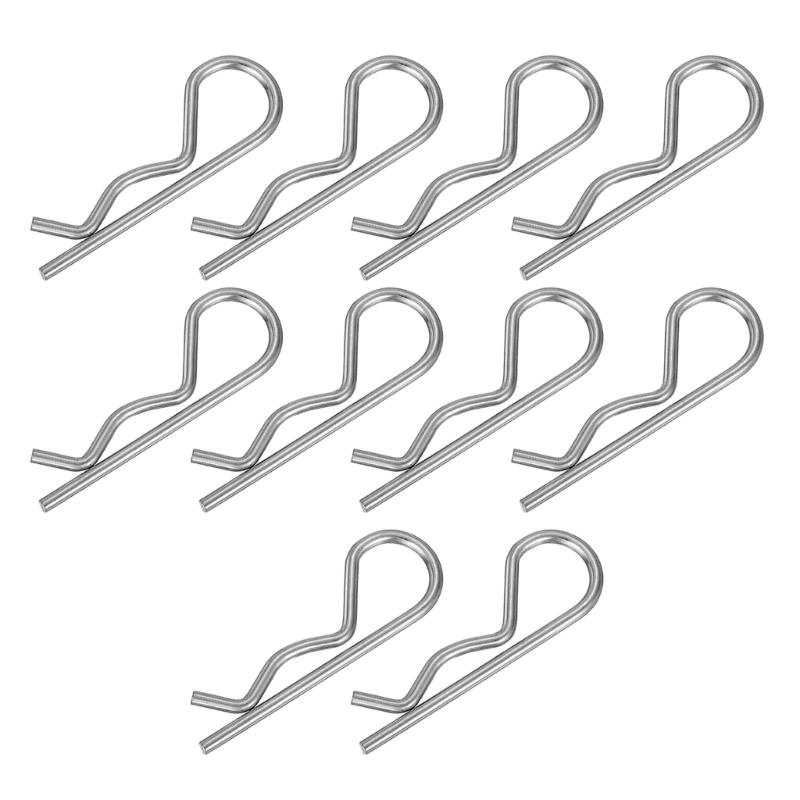 R Shaped Spring Cotter Pins Assortment Steel Hairpin Clips Boat Hardware Accessories for Long Service Hitch Pin Security