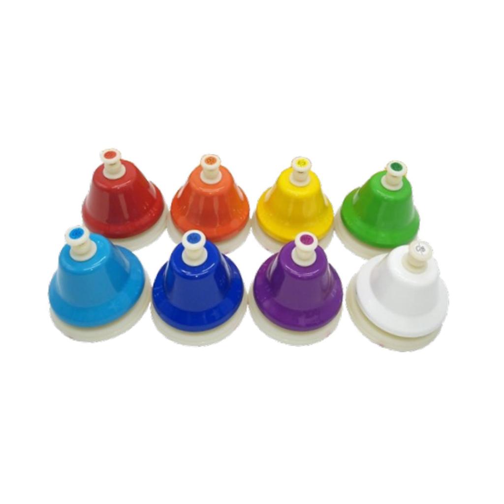 Kids Play Desk Bells, Hand Handheld Diatonic Learning Toy, Colorful Musical Handbells, 8