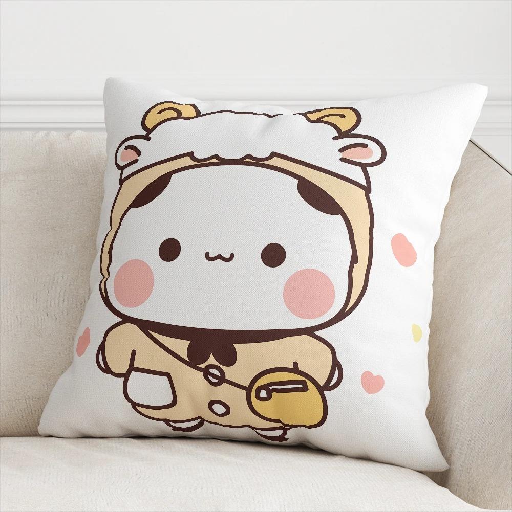 Office Living Room Home Pillowcase Kawaii Cartoon Bear Pattern Pillowcase Car Ornaments