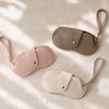 Sunglasses Storage Pouch, Imitation Leather Hanging Glasses Case with Carabiner, Portable Eyeglasses Holder for Bag