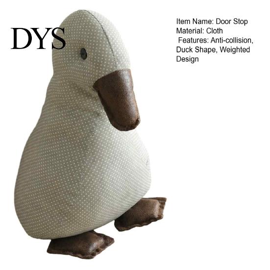 Decorative Door Wedge Fabric Duck Stopper, Non-slip Weighted Interior Holder Stop, Anti-collision Home Office Floor Stopper Bathroom Stop
