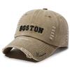 Washed denim cap children's big head circumference outdoor summer wide brim showing face small and old gray baseball cap men's