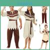 Elegant Dame Tassel Indisk Kostume Autentisk Native American Halloween Outfit