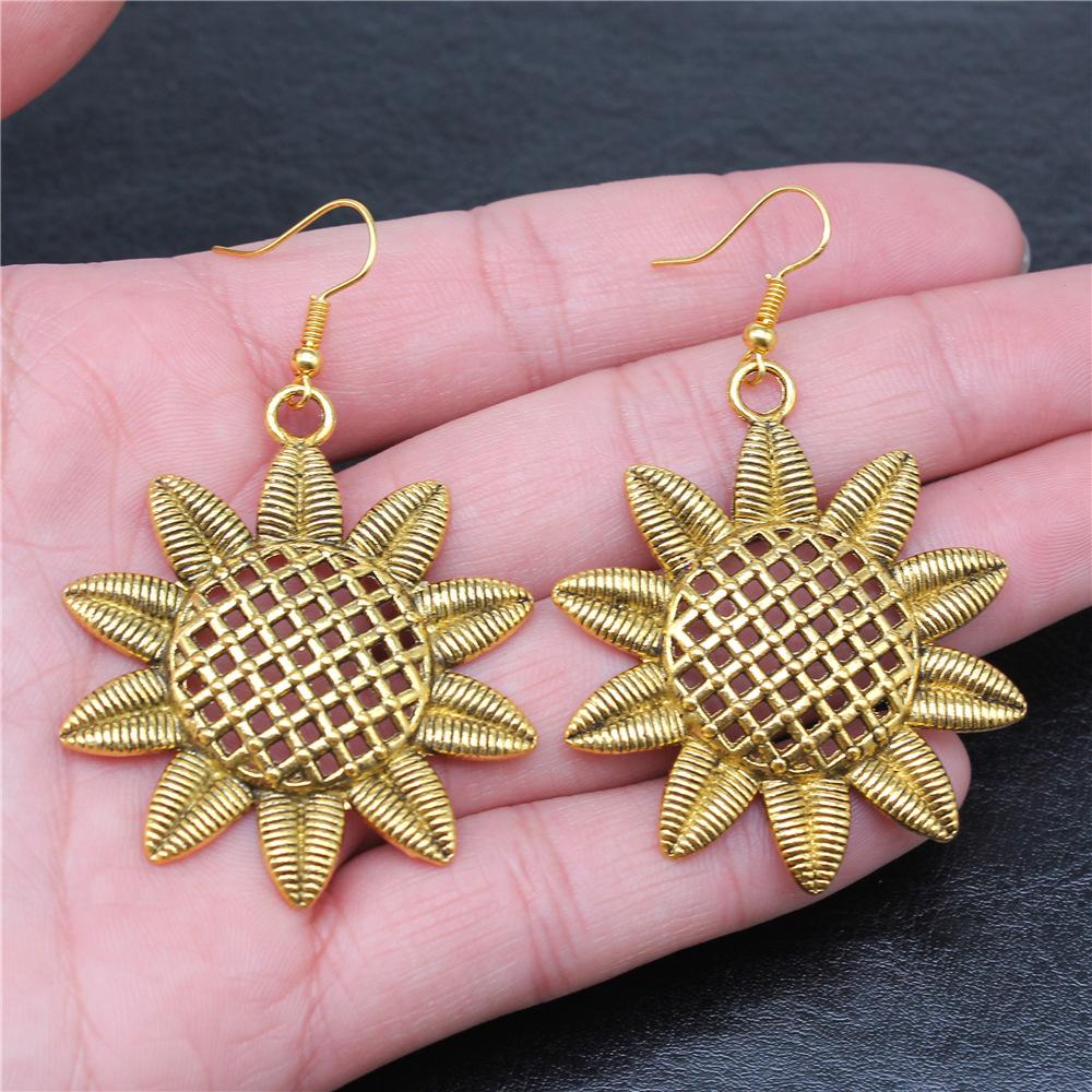 54 Styles Vintage Fashion Women Jewelry Flower Dangle Earring Drop Jewelry Accessories For Women Sunflower Rose Daisy Earrings