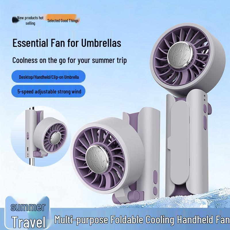 USB Mini Handheld Fan: Portable Three-Speed Fan for Students & Outdoor Use