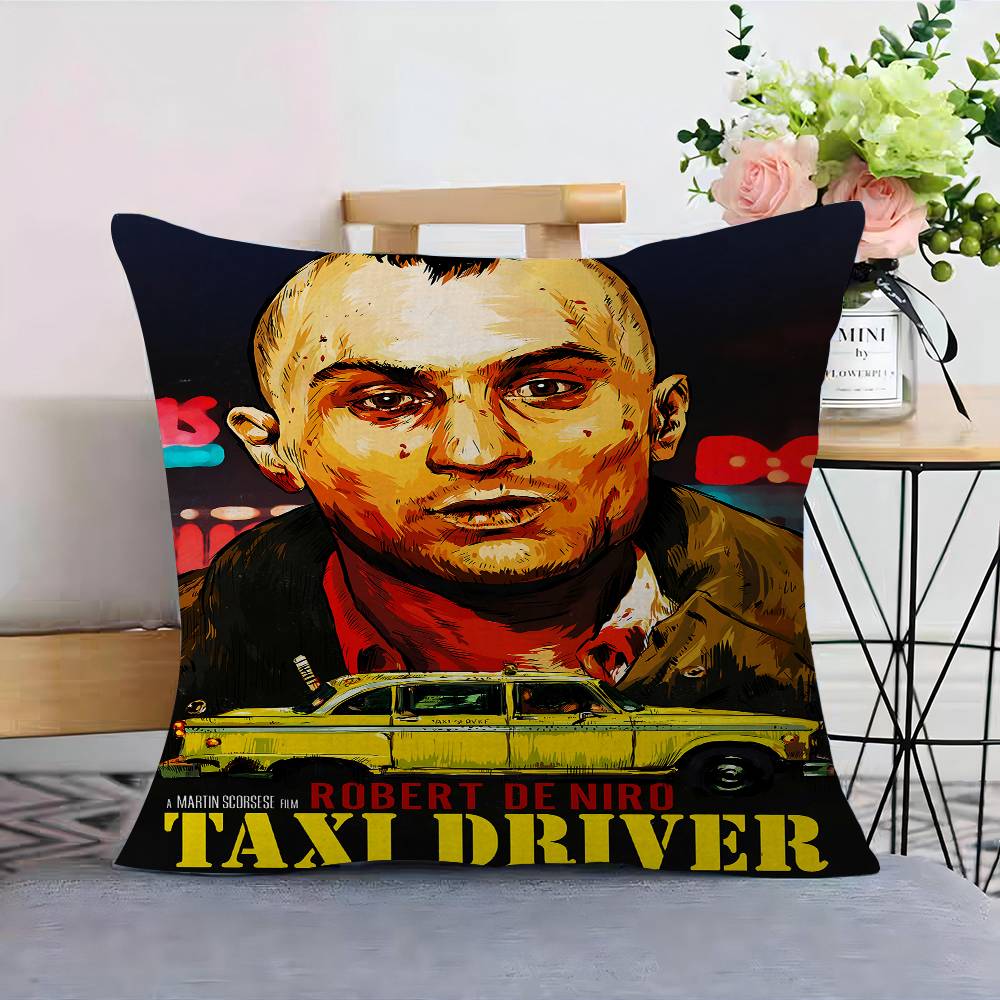 Classic Movie Taxi Driver Cushion Cover Car Throw Pillow Case For Sofa Car Christmas Gift 40x40cm 45x45cm