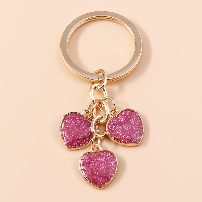 Pretty Enamel Flower Keychain Charms Sakura Key Ring Pendant for Car Key Holder Women Girls Handbag Decor DIY Jewelry Gifts