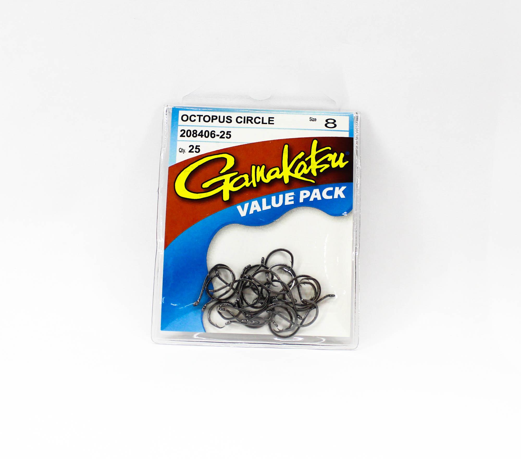 

Gamakatsu Octopus Hook Circle Black Size 8 , 25 Per pack (3902)