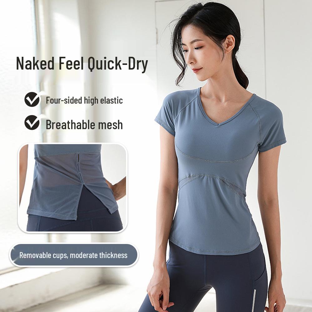 

Women s Summer Yoga Short Sleeve Quick-Dry T-Shirt Extra Large