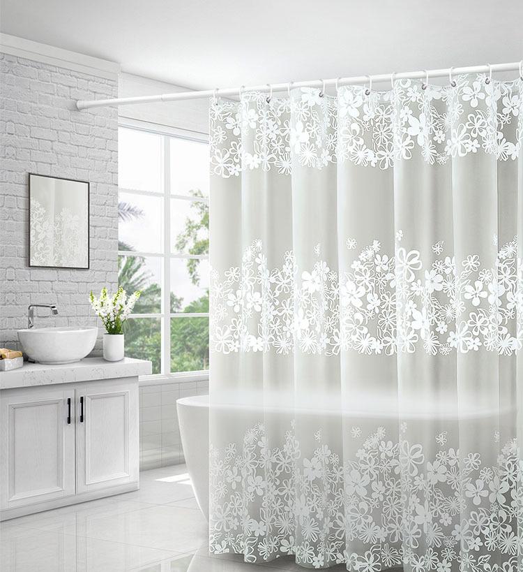 Waterproof European-Style Mildew-Proof PEVA Shower Curtain
