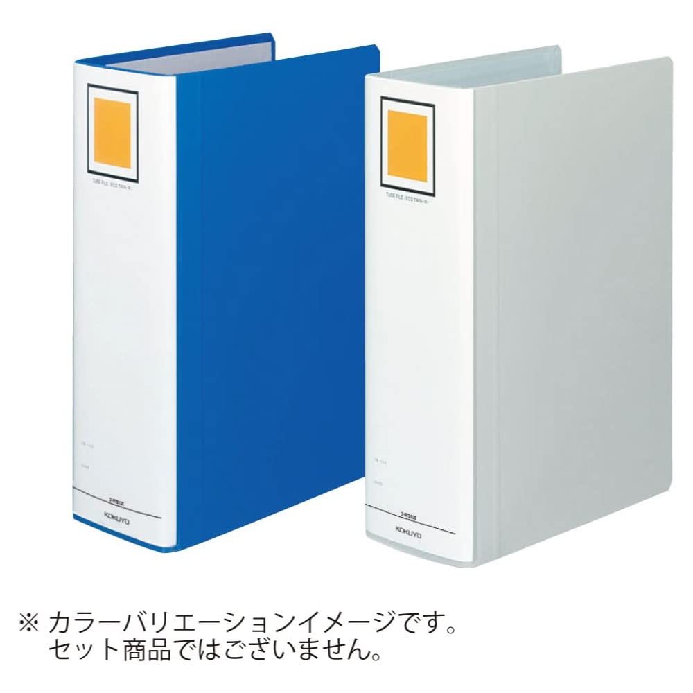 KOKUYO Pipe File EcoTwin R Double Opening A4 1000 Sheets Blue 2-Hole Fu-RT6100B
