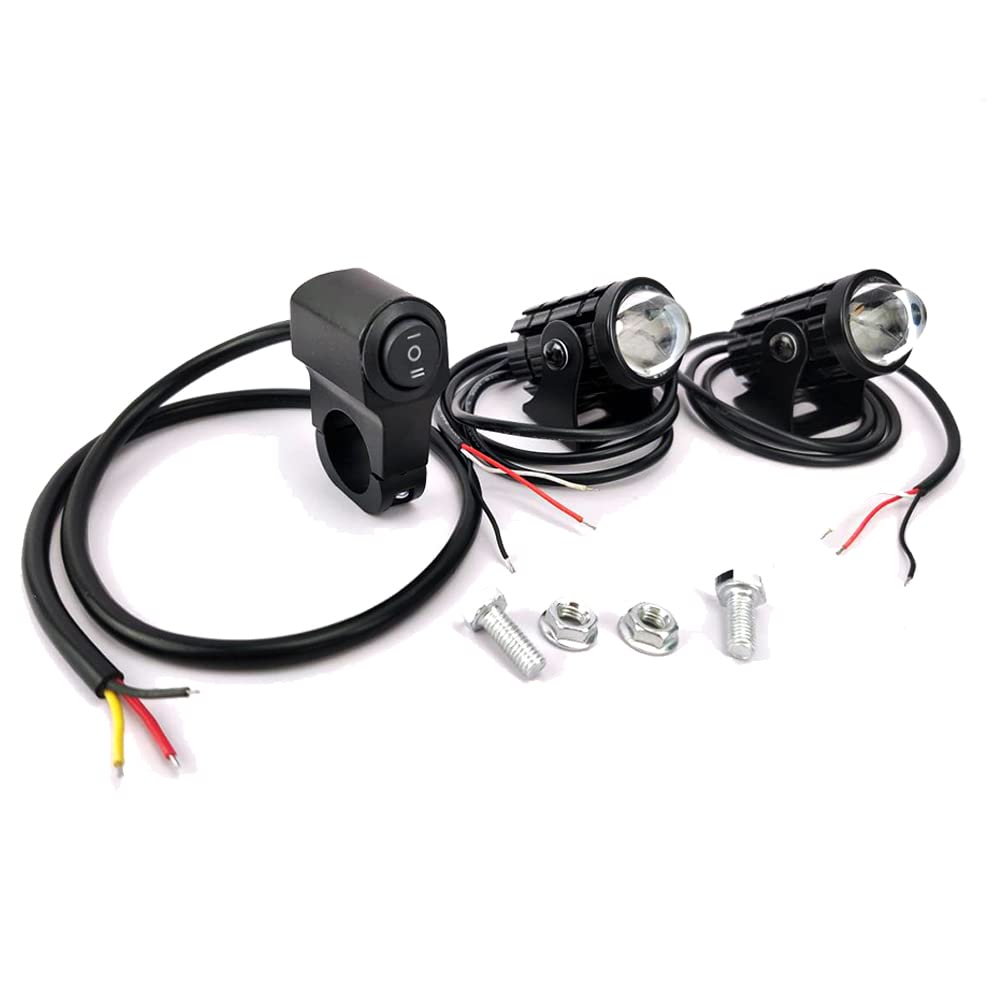 Motorcycle Fog Light Headlight Auxiliary Light Motorcycle LED Switch Work Light Automotive White Yellow Switch Waterproof Universal Universal