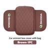 Car Armrest Box Pad Auto Protective Armrest Mat Storage Bag Interior Accessory For Skoda octavia a5 a4 mk1 2 fabia superb rapid xknp33