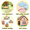 3D Wooden Puzzle Toys Jigsaw Architecture House Coffee Shop Cafe House DIY Assembly Building Model Kit Kids Educational Wood Toy