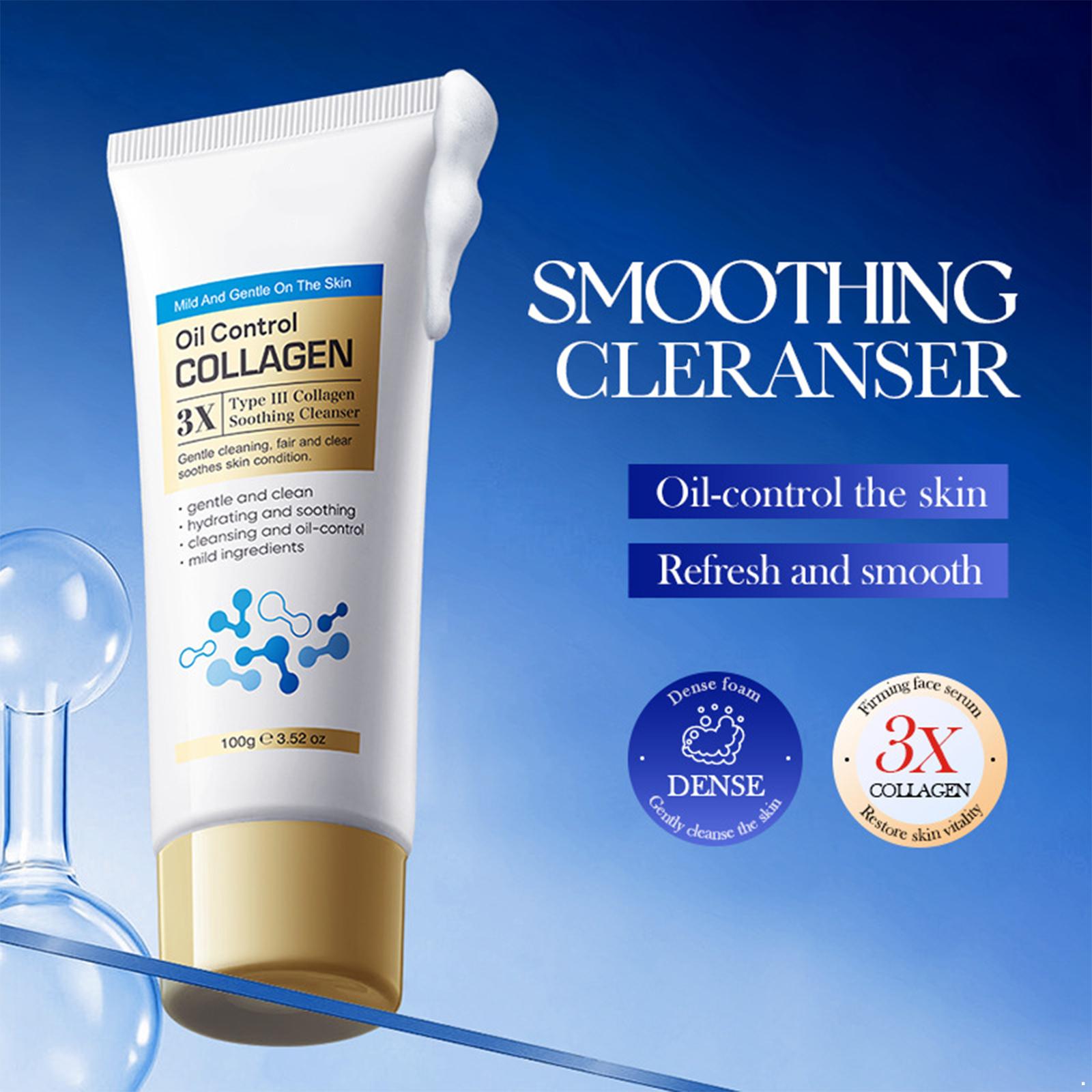 

100g Type-III Oil-Control Deep-Purifying Facial Cleanser, Mild & Calming, Refreshing & Hydrating for Daily Face Cleaning Routine, for Any Skin Type One Size