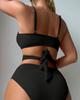 Women Sexy Solid Color Bikini Swimwear Two-Piece Swimsuit Swimming Beachwear