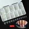 550x Soft Gels Tips Half Matte Nail Tips Ballerinas False Nail Extras Long Full Cover Nail Tips Press On Nail Tips