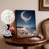 Pearl DIY The Night View of The Bay Art Kits 15.7x19.6inch Gem Art Pearl Painting Kits Without Frame for Adults Gift Idea Home Wall Decor