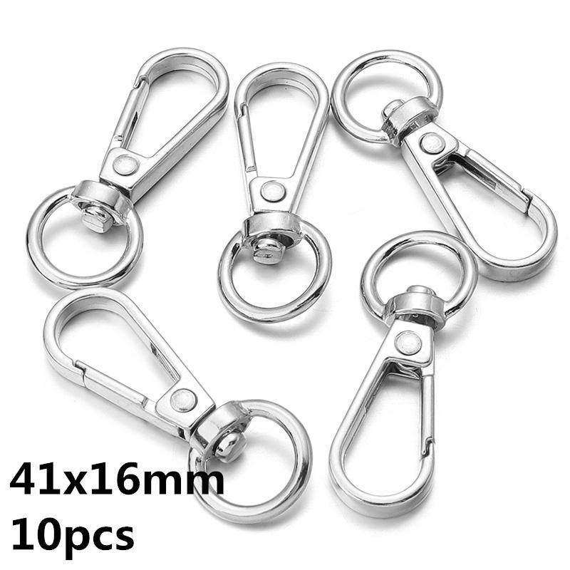 5-10pcs/Lot Lobster Clasp Hooks Spring Buckles Dog Chain Snap Hook Key Ring Swivel Connector Carabiner Handbag Belt Strap Clasp