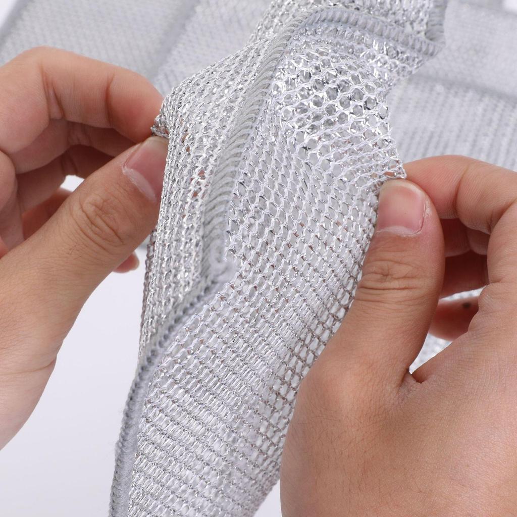 Non-Stick Silver Wire Steel Wool Scouring Pad - Double-Sided Dishcloth Substitute