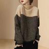 Damen Pullover im französischen Stil, dick gestrickt, übergroß, modisch, Winteroberteil