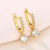 Huitan Classic Design Earrings for Women Full with Round Cubic Zirconia Exquisite Ear Earrings Versatile Timeless JewelryGood Product