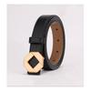 New Genuine Leather Women's Belt Texture Versatile Casual Women's Pure Cowhide Letters Belt Wide Belt