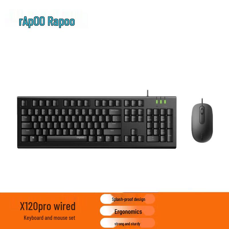 

Rapoo X120PRO Wired Keyboard and Mouse Combo