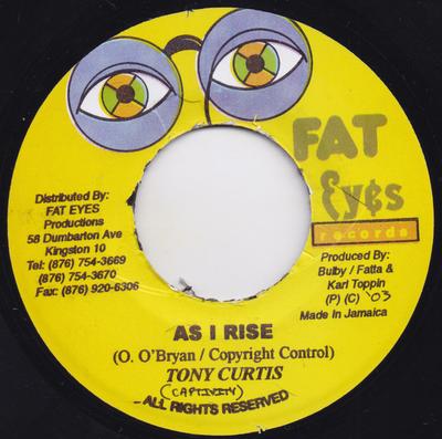 7inch Record TONY CURTIS / ULTIMATE SHINES - As I Rise / She Wants Loving NONE Fat Eyes Record 2003 Jamaica Reggae, Ska & Dub Used