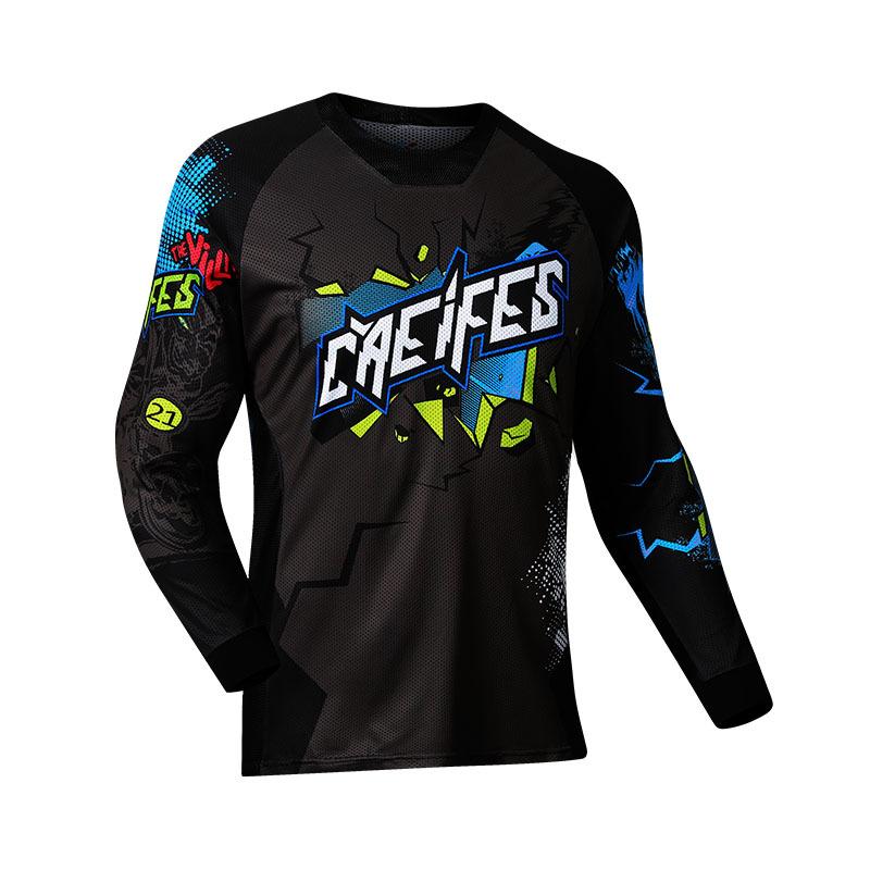 Spot Off-road Motorcycle Clothing, Cycling Clothing, Downhill Clothing, Casual Crew Neck T-shirt, Breathable and Quick-drying Running Clothing, 
