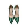 Nuove Décolleté Celebrity con Fantasia Coccodrillo Verde 12CM Tacco Sottile a Punta, Sandali Party Traforati, Scarpe Eleganti per Banchetto