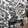 Black And White Pattern Baroque Curtain Tulle Decorative Sheer Curtains for Living Room Bedroom Kitchen Hotel Home Window Panels