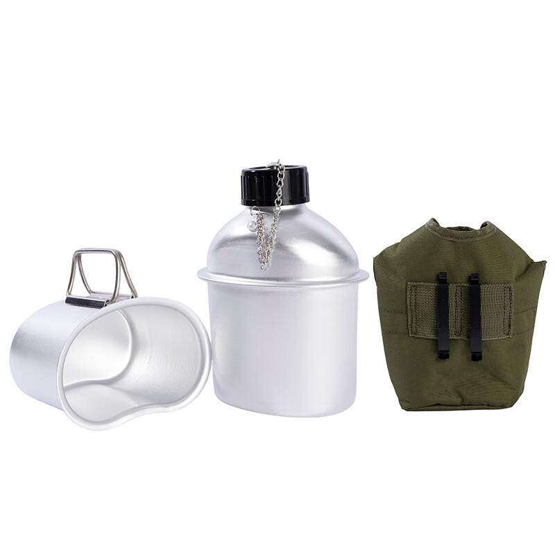 ZISIZ Outdoor 1L Water Bottle and Cup Set with Camouflage Cover
