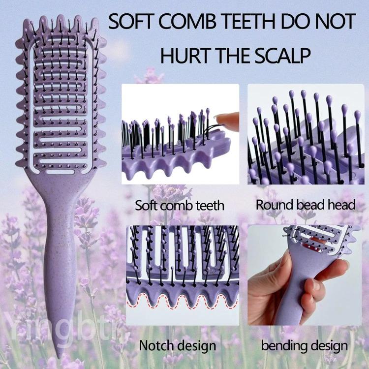 3 in 1 Curl Define Styling Brush Hollow Out Detangling Hair Brush Tangled Hair Comb Shaping Defining Curls Barber Styling Tools