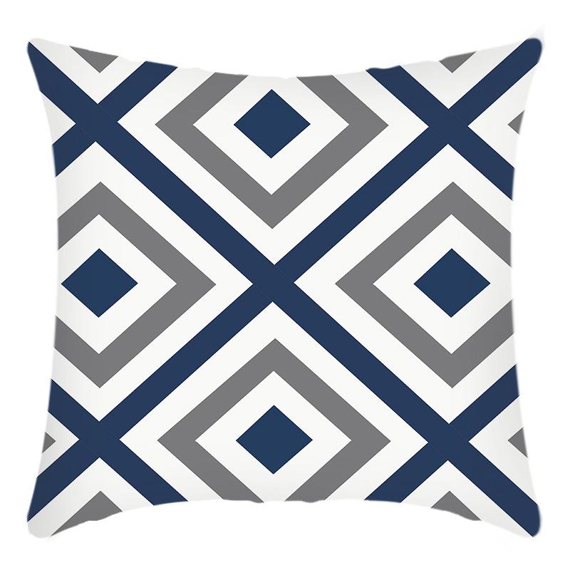 New Pillowcase Art Abstract Print Pillowcase Blue Pillowcase Home Sofa Pillowcase