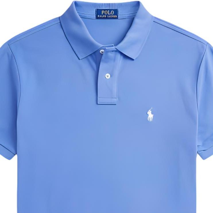 Polo Ralph Lauren The Hamptons Series Slim Fit Cotton Pique Polo Shirt Men tops Pool-Blue MNPOKNI1N823747