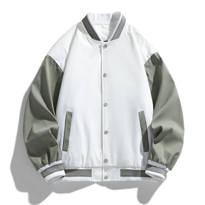 10XL Men's Trendy Plus Size Fleece-Lined Baseball Jacket - Thick Loose Outerwear for Teens