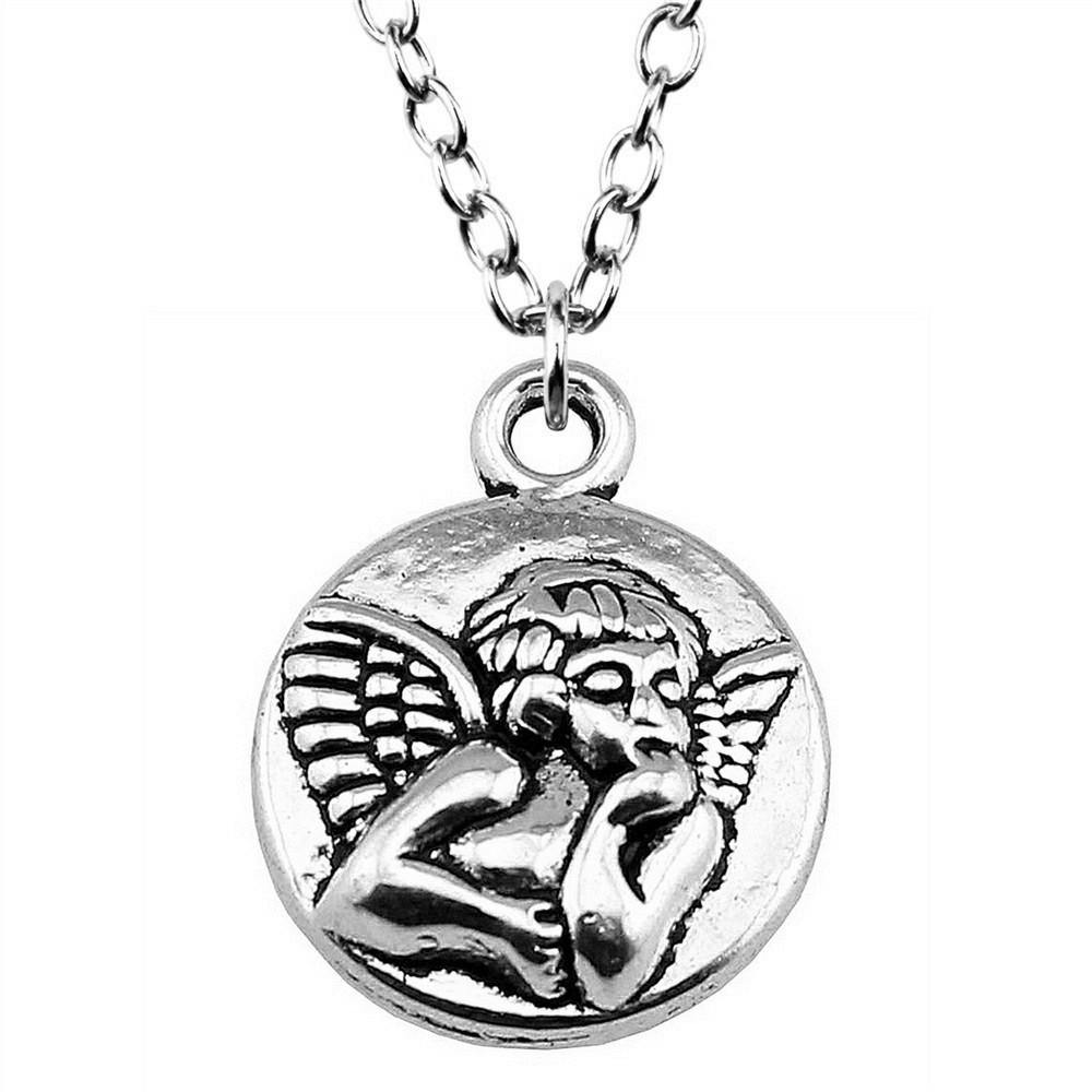 Schutzengel Anhänger Gebetskette Religiöser Glaube Anhänger Für Taufe Kommunion Geschenk 43cm Kette