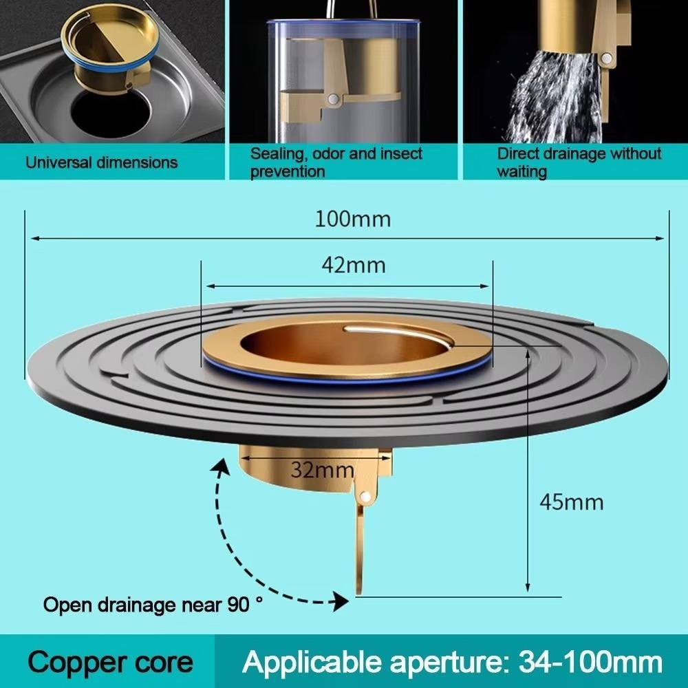34-100mm Dia Hole Sink Strainer Floor Drain Fast Drainage Insert Drain Plug  Toilet