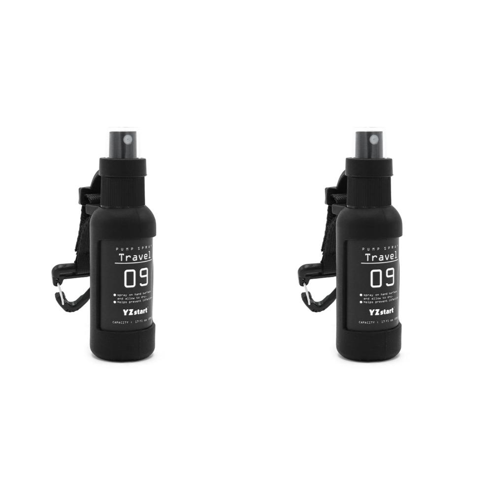 2-5pc 50ml Leak Proof Refillable Spray Bottle Mini Fine Mist Liquid Containers Dispenser Bottle with Buckle for Alcohol Perfume