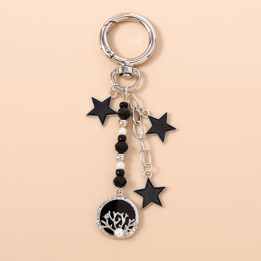 New Summer Beach Conch Shell Keychain Pearl Beads Key Ring Pendants for Women Girls Handbag DIY Key Chain Jewelry Gifts