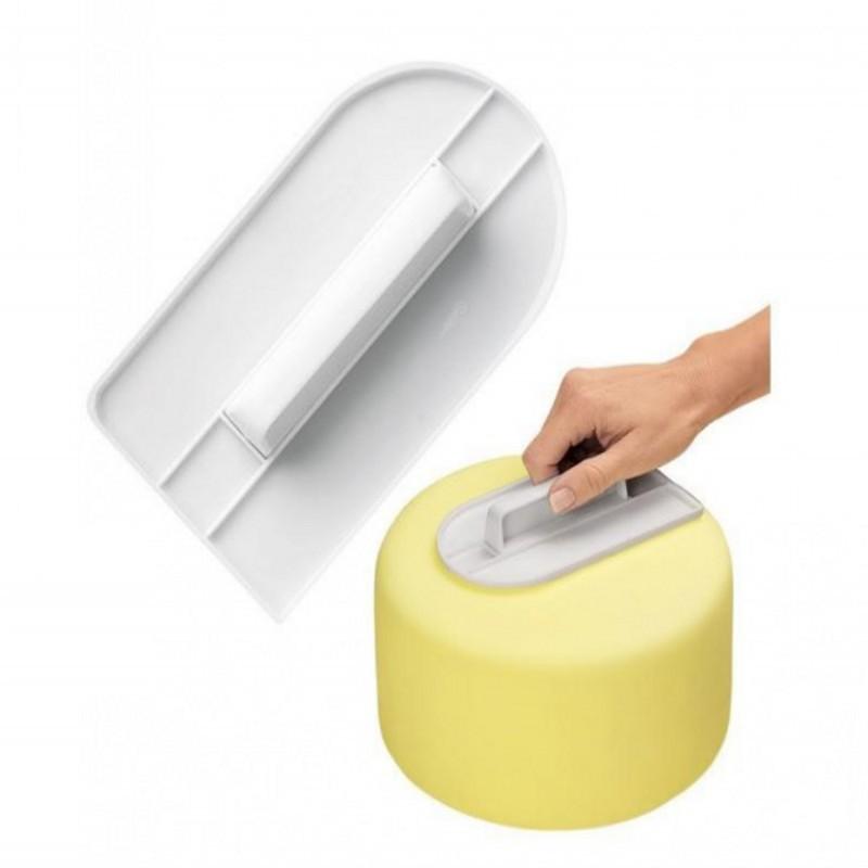 DIY Fondant Cake Corner Flattener Right Angle Rounded Corner Wide Angle with Handle Plastic Scraper Cream Flattener Cake Decor