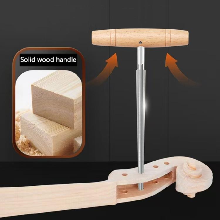 Violin-Wartungswerkzeug Edelstahl-Violinenbohrer mit Holz-Ergonomischem Griff Geeignet für Wirbellocheinsatz