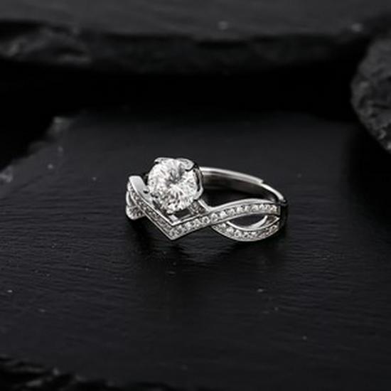 Elegant Moissanite Wedding Ring In 925 Sterling Silver – High-End, Versatile Design